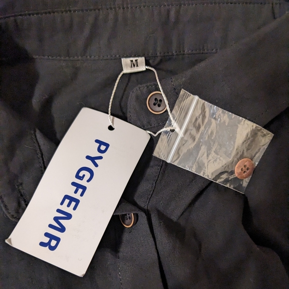 Pygfemr black high waisted dress button front nwt - Picture 13 of 15